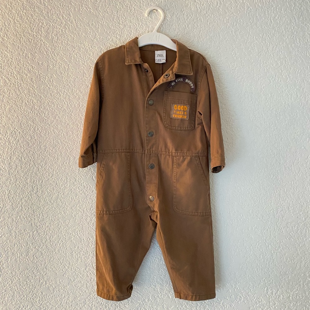 Brown Zara Coveralls Size 12-18 Months